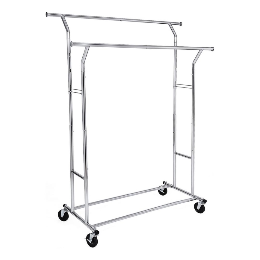 LINEA Mobile Freestanding Coat Rack – Silver