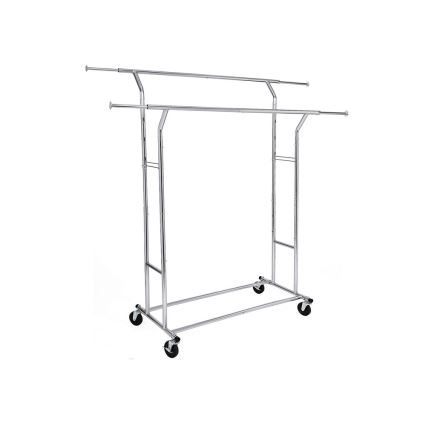 LINEA Mobile Freestanding Coat Rack – Silver