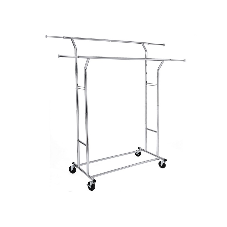 LINEA Mobile Freestanding Coat Rack – Silver