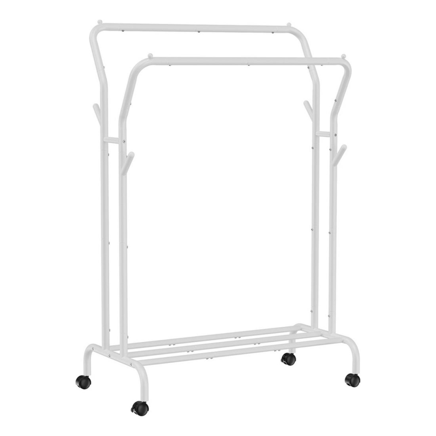 LINEA Mobile Freestanding Coat Rack, White