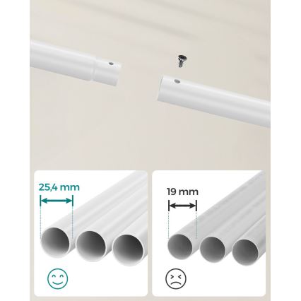 LINEA Mobile Freestanding Coat Rack, White