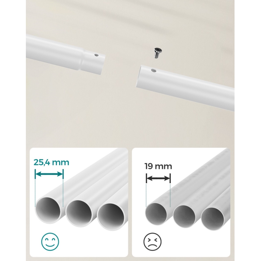 LINEA Mobile Freestanding Coat Rack, White