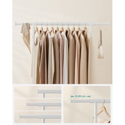 LINEA Mobile Freestanding Coat Rack, White