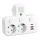 LINEA PRO power strip with switch and LED lighting – 2 Schuko sockets + 3× USB (A/C), 4000K, white