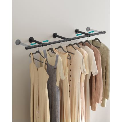 LINEA Wall-Mounted Rack for Hangers, Black
