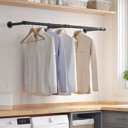 LINEA Wall-Mounted Rack for Hangers, Black