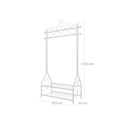 LINEA White Freestanding Coat Rack