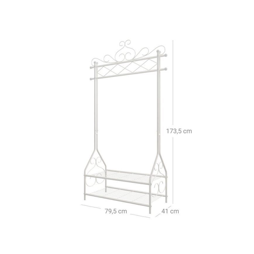LINEA White Freestanding Coat Rack