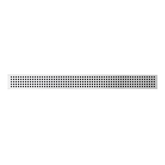 Linear drain grate 59.5x2.3 cm, stainless steel/silver