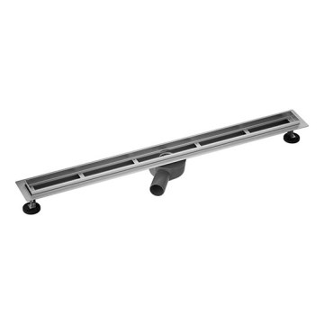 Linear shower drain 105 x 7.6 cm Silver/Gray