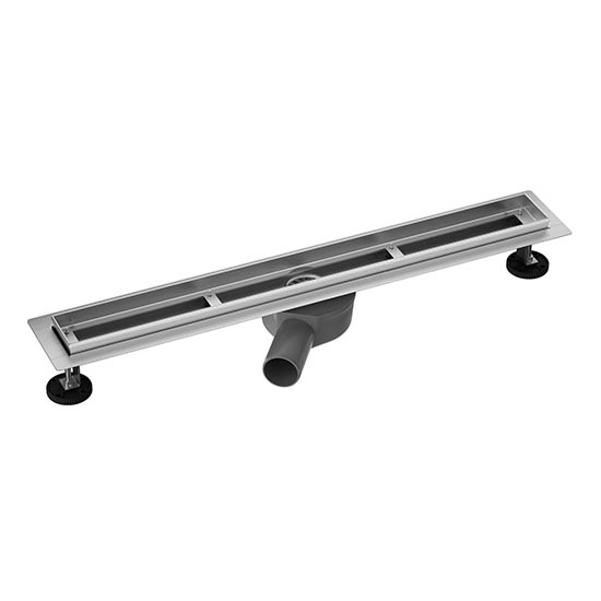Linear shower drain 75x7,6 cm silver/grey