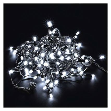 Linkable LED string, 100 LEDs / 10 m, IP44, cool white, black