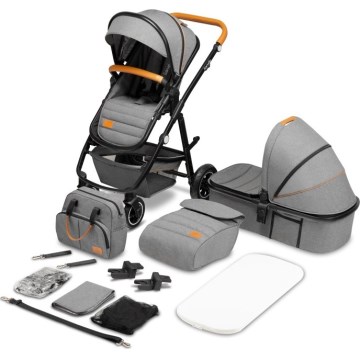 Lionelo - 2-in-1 Combination Stroller AMBER Grey Stone