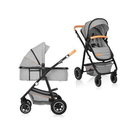 Lionelo - 2-in-1 Combination Stroller AMBER Grey Stone