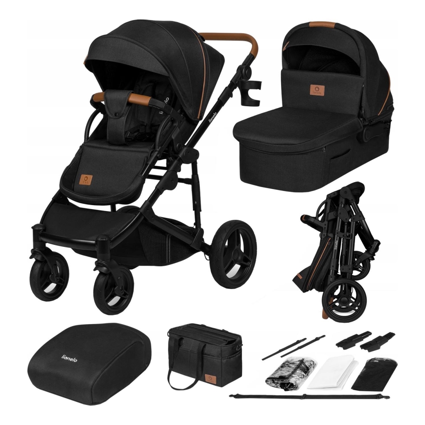 Lionelo - 2-in-1 Combination Stroller MARI TOUR Black Onyx