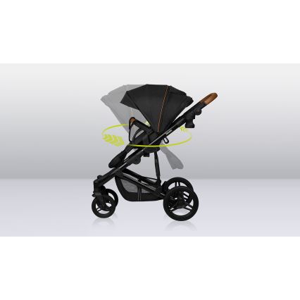 Lionelo - 2-in-1 Combination Stroller MARI TOUR Black Onyx
