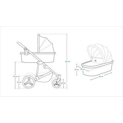 Lionelo - 2-in-1 Combination Stroller MARI TOUR Black Onyx