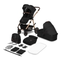 Lionelo - 2-in-1 Convertible Stroller AMBER Black Onyx