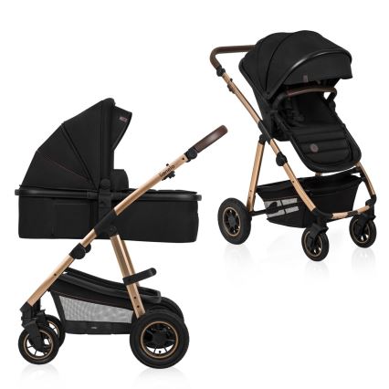 Lionelo - 2-in-1 Convertible Stroller AMBER Black Onyx