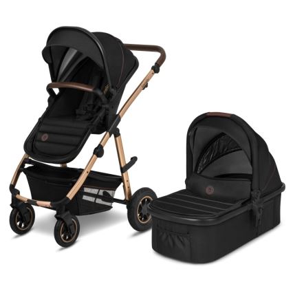 Lionelo - 2-in-1 Convertible Stroller AMBER Black Onyx