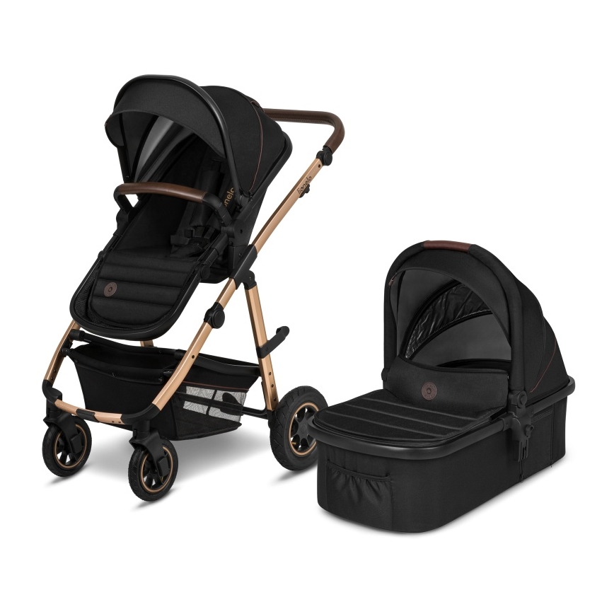 Lionelo - 2-in-1 Convertible Stroller AMBER Black Onyx