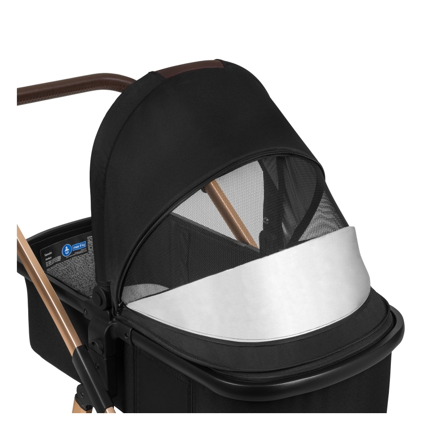 Lionelo - 2-in-1 Convertible Stroller AMBER Black Onyx