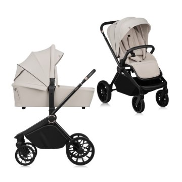 Lionelo - 2-in-1 MIKA PLUS Stroller Beige Sand