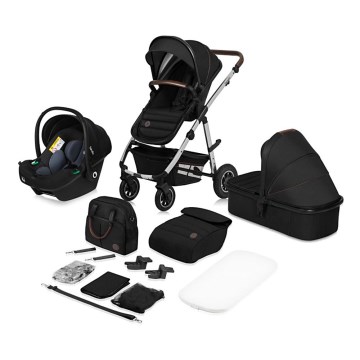 Lionelo - 3-in-1 AMBER Combination Stroller Black Silver