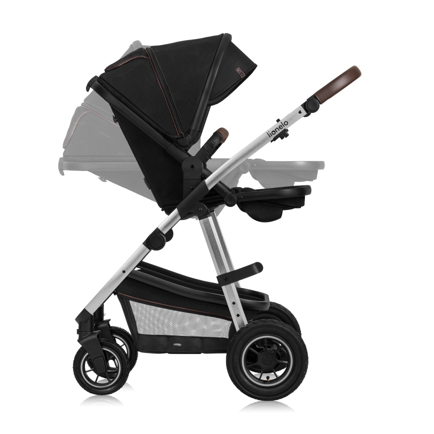 Lionelo - 3-in-1 AMBER Combination Stroller Black Silver