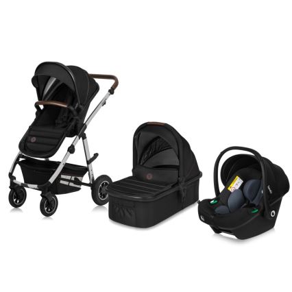 Lionelo - 3-in-1 AMBER Combination Stroller Black Silver