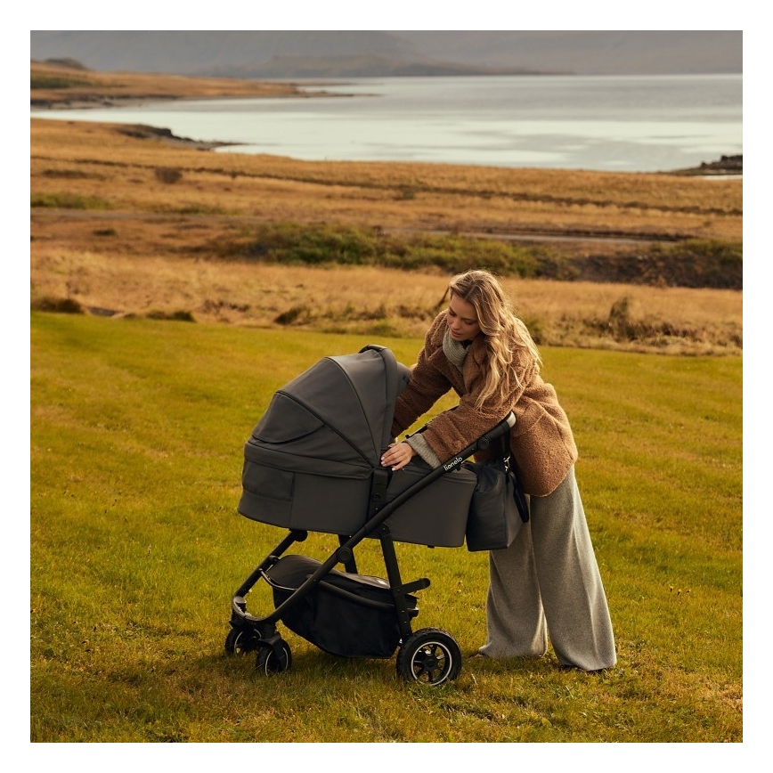 Lionelo - 3-in-1 AMBER PLUS combination stroller Grey Graphite