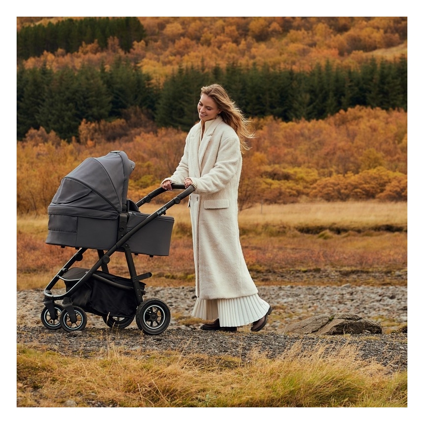 Lionelo - 3-in-1 AMBER PLUS combination stroller Grey Graphite