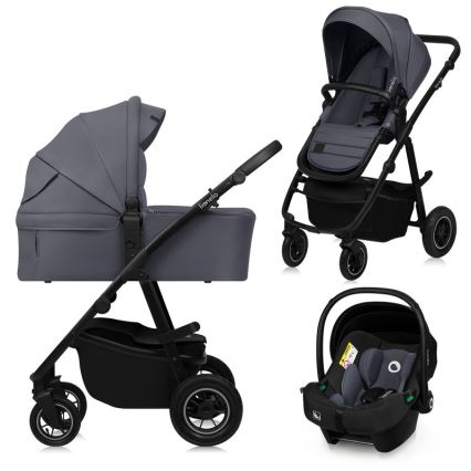 Lionelo - 3-in-1 AMBER PLUS combination stroller Grey Graphite