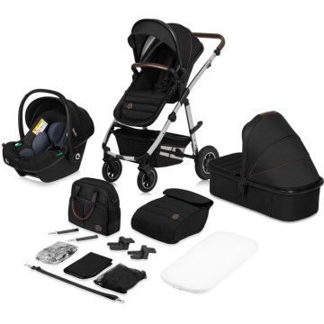 Lionelo - 3-in-1 Combination Stroller AMBER Black Silver