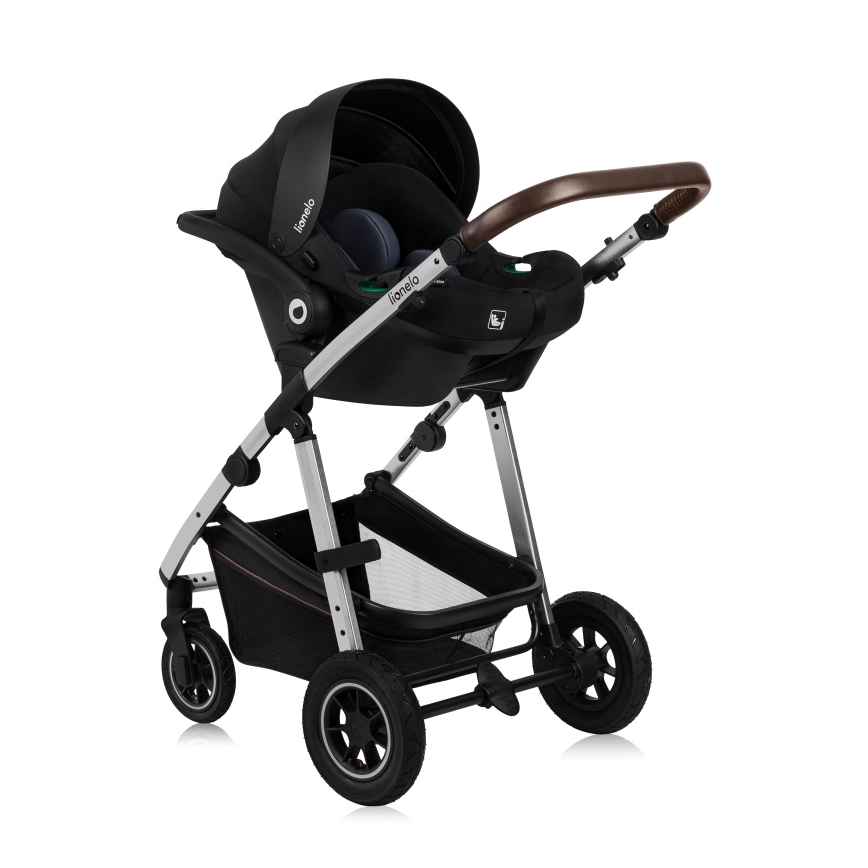 Lionelo - 3-in-1 Combination Stroller AMBER Black Silver