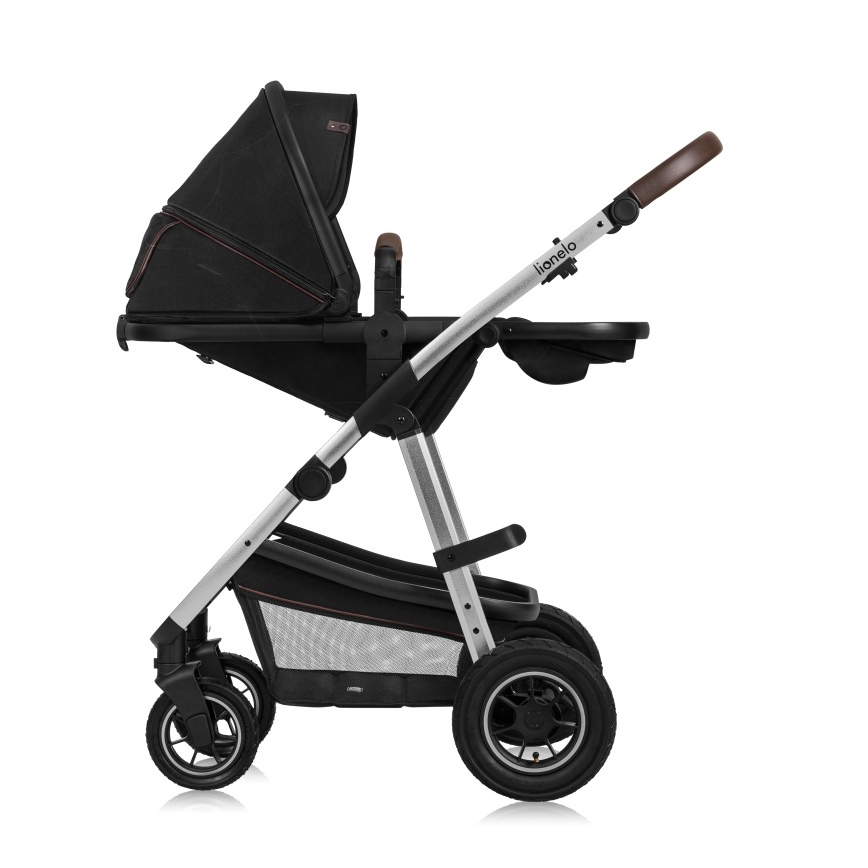 Lionelo - 3-in-1 Combination Stroller AMBER Black Silver