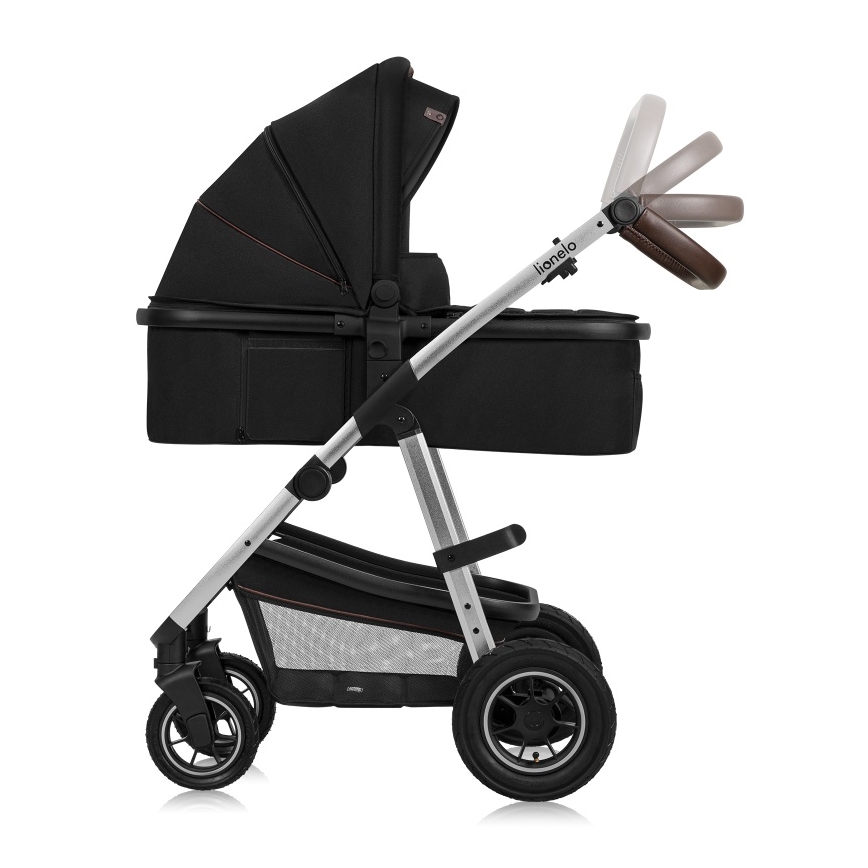 Lionelo - 3-in-1 Combination Stroller AMBER Black Silver