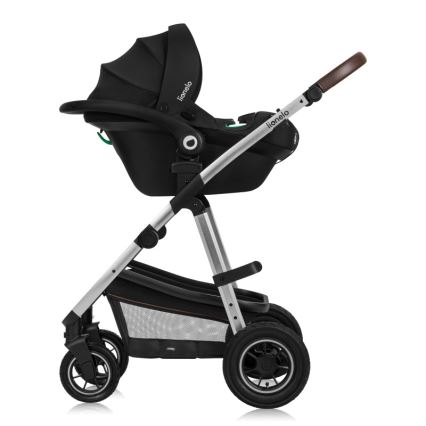 Lionelo - 3-in-1 Combination Stroller AMBER Black Silver