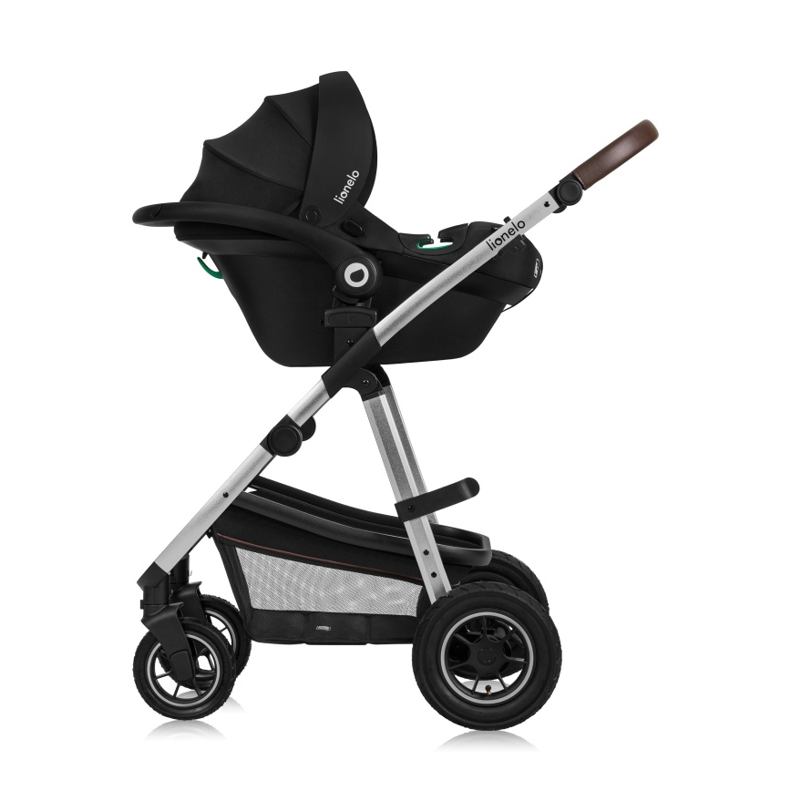 Lionelo - 3-in-1 Combination Stroller AMBER Black Silver