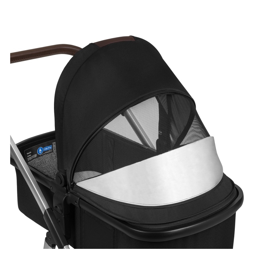 Lionelo - 3-in-1 Combination Stroller AMBER Black Silver
