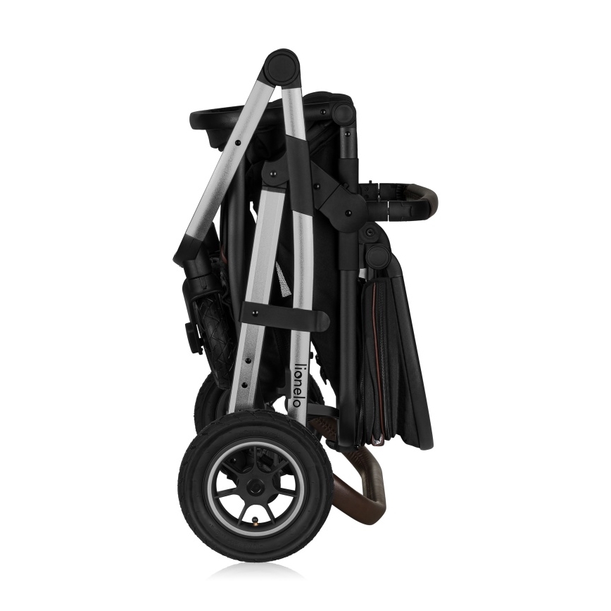 Lionelo - 3-in-1 Combination Stroller AMBER Black Silver