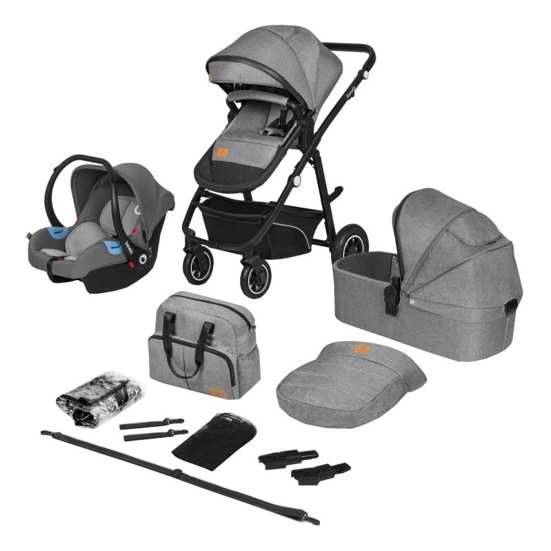Lionelo - 3-in-1 Combination Stroller BIANKA Grey Stone