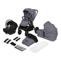 Lionelo - 3-in-1 Combination Stroller MIKA PLUS Grey Stone