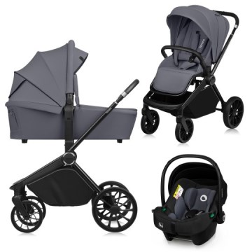 Lionelo - 3-in-1 Combination Stroller MIKA PLUS Grey Stone