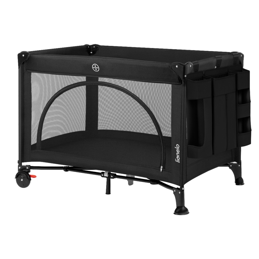 Lionelo - 3-in-1 SIDEPOCKET Crib Organizer, Black