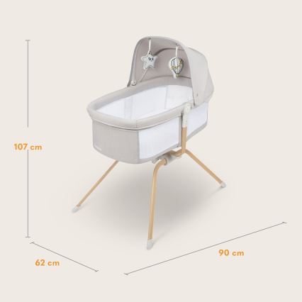 Lionelo - 3-in-1 Travel Cot MALIN EVO Beige Natural