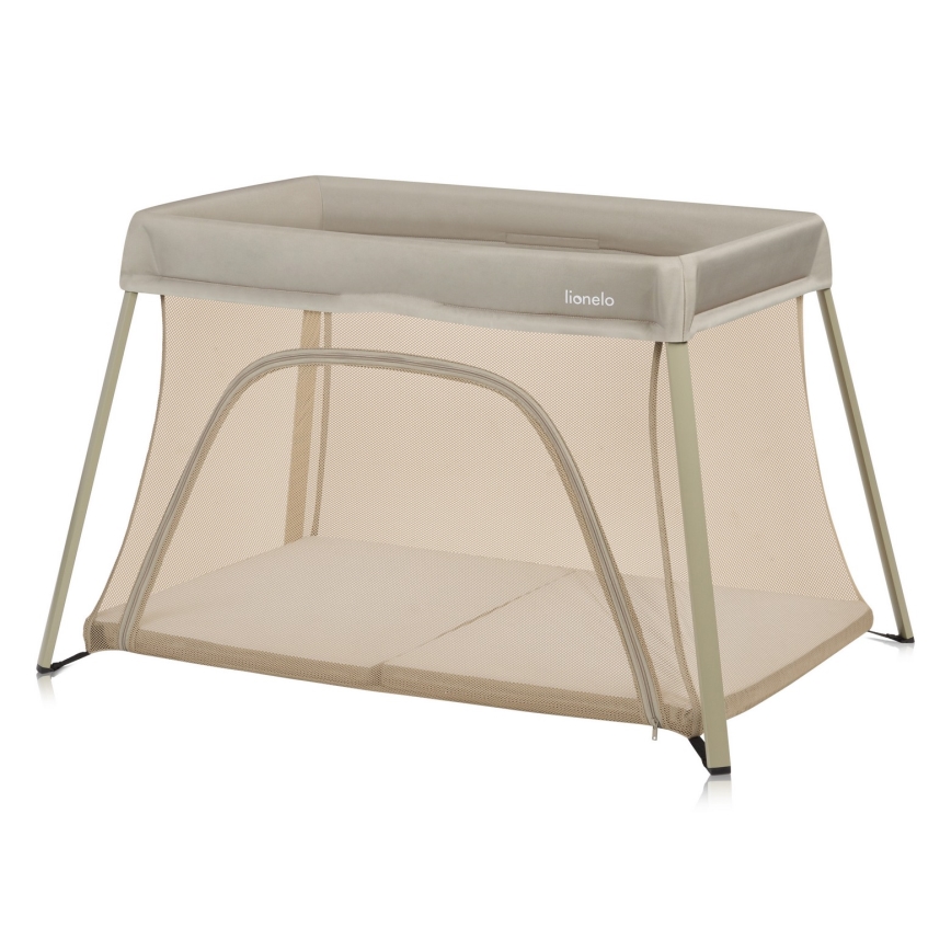 Lionelo - ALICE 3-in-1 Travel Cot Beige Olive