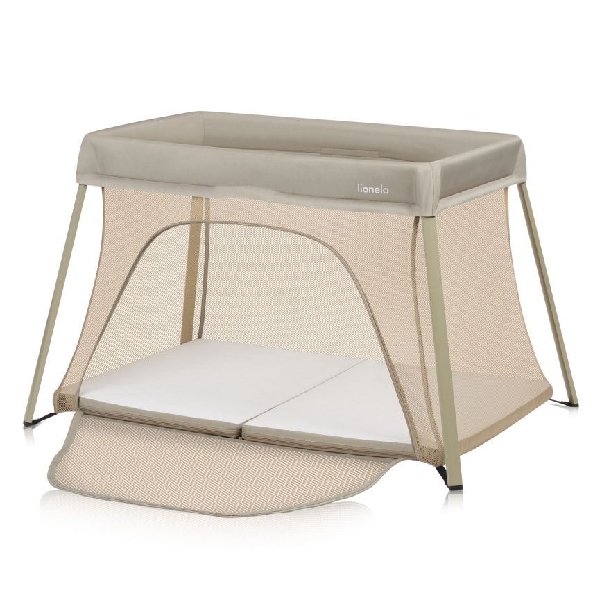 Lionelo - ALICE 3-in-1 Travel Cot Beige Olive