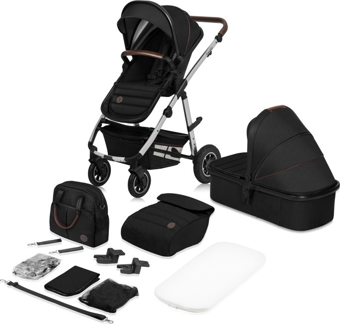 Lionelo - AMBER 2-in-1 Combination Stroller Black Silver