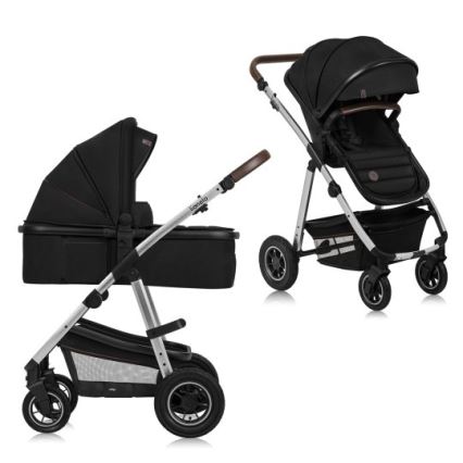 Lionelo - AMBER 2-in-1 Combination Stroller Black Silver